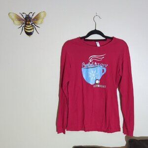 Red Long Sleeve Graphic Tee